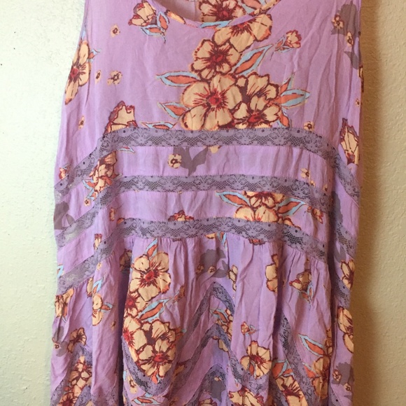 Free People Intimately Floral Lace Trim Handkerchief Tank - Picture 3 of 4